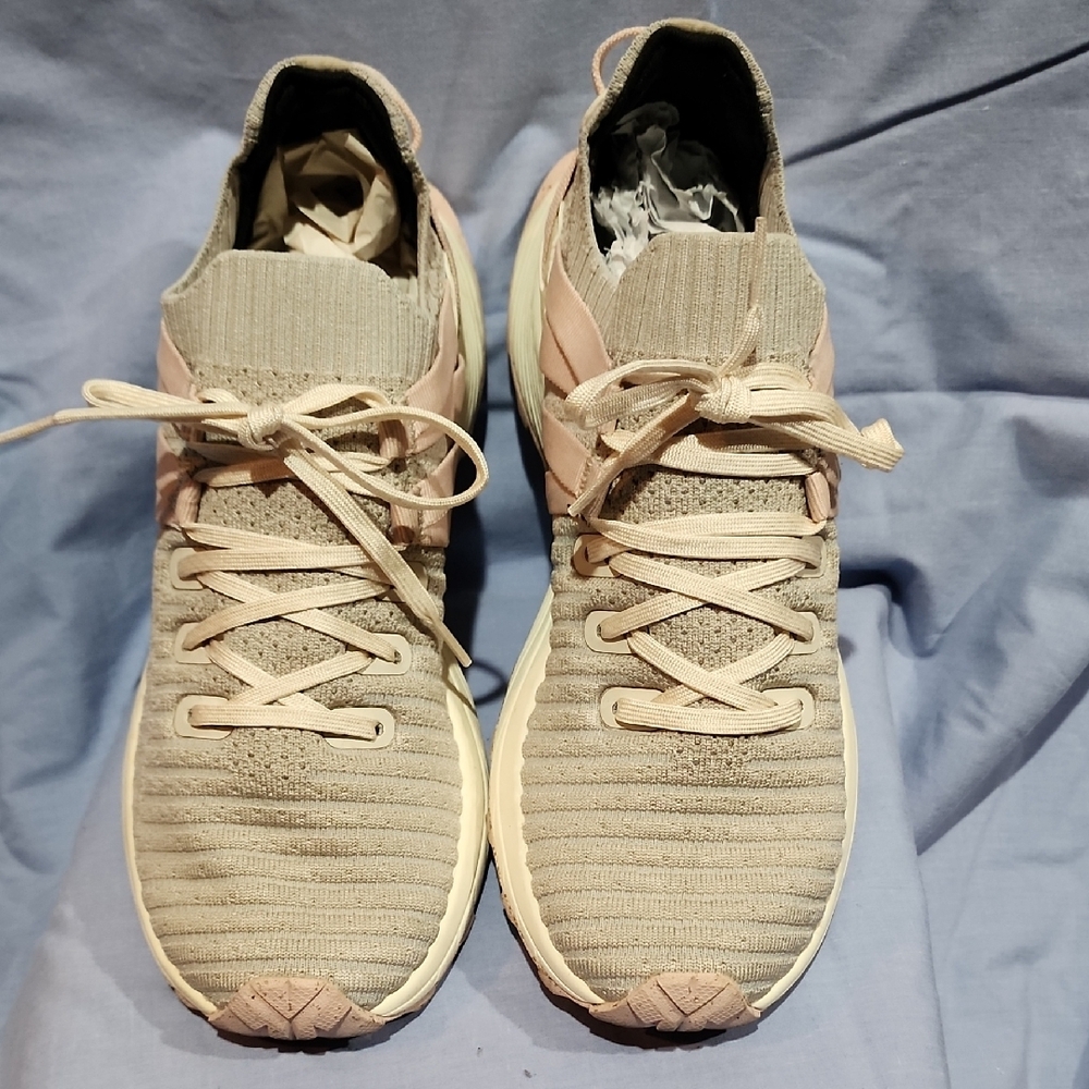 Merrell Tan Athletic Shoes with Knitted Upper and Streamlined Design